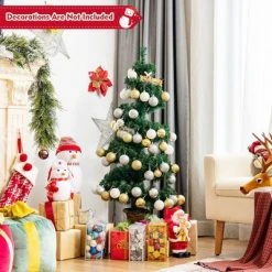 Costway 4FT Pre-lit Spiral Artificial Christmas Entrance Tree w/ Lights & Retro Urn Base 11 Costway 4FT Pre-lit Spiral Artificial Christmas Entrance Tree w/ Lights & Retro Urn Base -Christmas Trees Sales Store unnamed file 6767