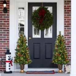 Costway 4ft Pre-Lit Christmas Entrance Tree In Urn w/ 60 LED Light Red Berries Pine Cone 12 Costway 4ft Pre-Lit Christmas Entrance Tree In Urn w/ 60 LED Light Red Berries Pine Cone -Christmas Trees Sales Store unnamed file 6789
