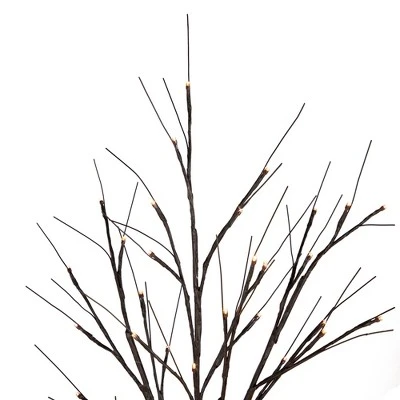 Northlight 6' LED Lighted Black Christmas Twig Tree - Warm White Lights 3 Northlight 6' LED Lighted Black Christmas Twig Tree - Warm White Lights - Image 3