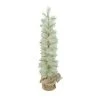 Arett Sales 2' Unlit Artificial Christmas Tree Silent Luxury Frosted Green Pine with Burlap Base