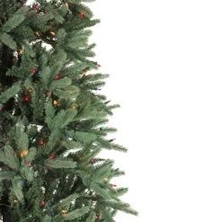 Santa's Own 9' Prelit Artificial Christmas Tree Slim Fresh Cut Carolina Frasier - Multicolor Light