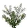 Vickerman 5' x 32" Frosted Wendell Slim Potted Pine Artificial Christmas Tree, Warm White Dura-lit LED Lights