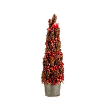 Allstate Floral 2' Artificial Christmas Tree Potted Pine Cone Crab Apple - Unlit 1 Allstate Floral 2' Artificial Christmas Tree Potted Pine Cone Crab Apple - Unlit
