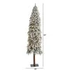 7ft Nearly Natural Pre-Lit Flocked Slim Grand Alpine Artificial Christmas Tree Clear Lights