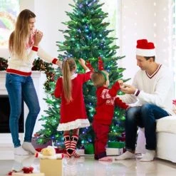 Tangkula APP Controlled Christmas Tree, PE/PVC Xmas Tree w/ Color Changing LED Lights & Branch Tips -Christmas Trees Sales Store unnamed file 6966