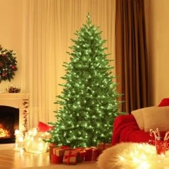 Tangkula APP Controlled Christmas Tree, PE/PVC Xmas Tree w/ Color Changing LED Lights & Branch Tips -Christmas Trees Sales Store unnamed file 6967