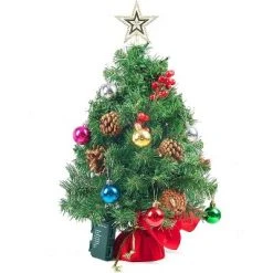 Joiedomi 23" Prelit Tabletop Christmas Tree with Multicolored Lights