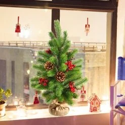 Tangkula 20” Mini Realistic Christmas Tree, Artificial Tabletop Christmas Tree W/ 55 Branch Tips -Christmas Trees Sales Store unnamed file 6992