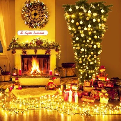 Tangkula 7ft Upside Down Christmas Tree Artificial Green Inverted PVC Tree with Metal Stand 1 Tangkula 7ft Upside Down Christmas Tree Artificial Green Inverted PVC Tree with Metal Stand