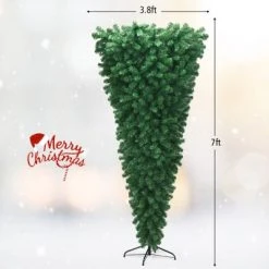 Tangkula 7ft Upside Down Christmas Tree Artificial Green Inverted PVC Tree with Metal Stand 12 Tangkula 7ft Upside Down Christmas Tree Artificial Green Inverted PVC Tree with Metal Stand -Christmas Trees Sales Store unnamed file 7003