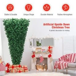 Tangkula 7ft Upside Down Christmas Tree Artificial Green Inverted PVC Tree with Metal Stand 13 Tangkula 7ft Upside Down Christmas Tree Artificial Green Inverted PVC Tree with Metal Stand -Christmas Trees Sales Store unnamed file 7004