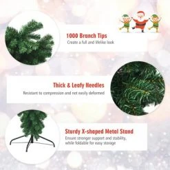 Tangkula 7ft Upside Down Christmas Tree Artificial Green Inverted PVC Tree with Metal Stand 16 Tangkula 7ft Upside Down Christmas Tree Artificial Green Inverted PVC Tree with Metal Stand -Christmas Trees Sales Store unnamed file 7007