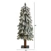 3ft Nearly Natural Pre-Lit Flocked Grand Alpine Artificial Christmas Tree Clear Lights