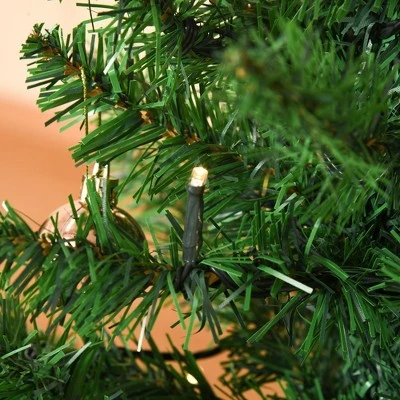 HOMCOM 7.5ft Tall Pre-lit Pine Artificial Christmas Tree with Realistic Branches, 450 Warm White LED Lights and 1146 Tips 6 HOMCOM 7.5ft Tall Pre-lit Pine Artificial Christmas Tree with Realistic Branches, 450 Warm White LED Lights and 1146 Tips - Image 6