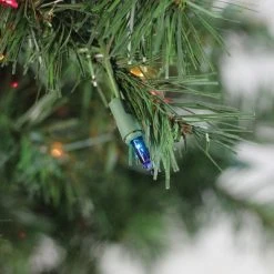 Allstate Floral 4' x 24" Pre-Lit Traditional Woodland Alpine Artificial Christmas Tree - Multi Lights -Christmas Trees Sales Store unnamed file 7075