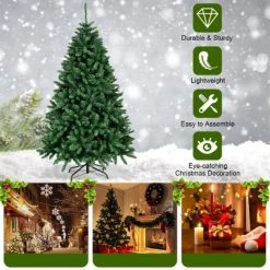 Tangkula 7.5' Unlit Douglas Full Fir Tree 2254 Tips Hinged Artificial Christmas Tree -Christmas Trees Sales Store unnamed file 7106