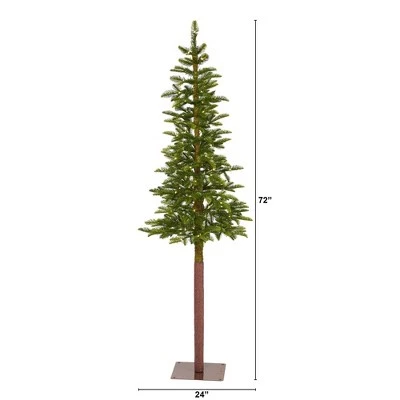 6ft Nearly Natural Pre-Lit LED Alaskan Alpine Artificial Christmas Tree Clear Lights 1 6ft Nearly Natural Pre-Lit LED Alaskan Alpine Artificial Christmas Tree Clear Lights