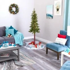 6ft Nearly Natural Pre-Lit LED Alaskan Alpine Artificial Christmas Tree Clear Lights 12 6ft Nearly Natural Pre-Lit LED Alaskan Alpine Artificial Christmas Tree Clear Lights -Christmas Trees Sales Store unnamed file 7130