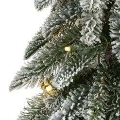 3.5ft Nearly Natural Pre-Lit LED Flocked Washington Alpine Artificial Christmas Tree Warm White Lights -Christmas Trees Sales Store unnamed file 7148