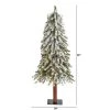 4ft Nearly Natural Pre-Lit Flocked Grand Alpine Artificial Christmas Tree Clear Lights