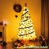 Tangkula 7ft White Artificial PVC Christmas Tree Festive Winter Tree w/ Stand Indoor/Outdoor