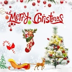 Tangkula 2PCS 29" Pre-Lit Christmas Tree Snow Flocked Pathway Xmas Tree with 30 LED Lights -Christmas Trees Sales Store unnamed file 7250