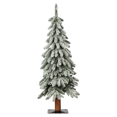 3ft Haute Decor Pre-Lit Lightly Flocked Alpine Artificial Christmas Tree 1 3ft Haute Decor Pre-Lit Lightly Flocked Alpine Artificial Christmas Tree