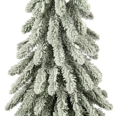 3ft Haute Decor Pre-Lit Lightly Flocked Alpine Artificial Christmas Tree 2 3ft Haute Decor Pre-Lit Lightly Flocked Alpine Artificial Christmas Tree - Image 2