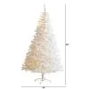 7ft Nearly Natural Pre-Lit LED White Artificial Christmas Tree Clear Lights