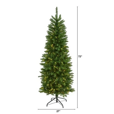 6ft Nearly Natural Pre-Lit LED Mountain Pine Artificial Christmas Tree Clear Lights 1 6ft Nearly Natural Pre-Lit LED Mountain Pine Artificial Christmas Tree Clear Lights