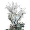 6.5ft Pre-Lit Flocked Alberta with Cone Artificial Tree 600 LED Multicolor - Vickerman