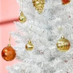 HOMCOM 7' Artificial Pencil Christmas Tree, Slim Xmas Tree with 499 Realistic Branch Tips and Plastic Stand, White 8 HOMCOM 7' Artificial Pencil Christmas Tree, Slim Xmas Tree with 499 Realistic Branch Tips and Plastic Stand, White -Christmas Trees Sales Store unnamed file 7302