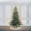 Primo International Puleo International 6.5 Foot Dans Mountain Fir Prelit Artificial Full Christmas Tree w/1,725 Branch Tips, 500 Clear Lights, Hinged Branches, & Stand