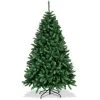 Tangkula 6' Unlit Douglas Full Fir Tree 1355 Tips Hinged Artificial Christmas Tree