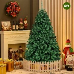 Tangkula 6' Unlit Douglas Full Fir Tree 1355 Tips Hinged Artificial Christmas Tree -Christmas Trees Sales Store unnamed file 7337