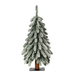 2ft Haute Decor Pre-Lit Lightly Flocked Alpine Artificial Christmas Tree