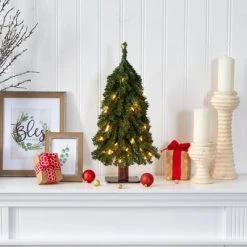 2ft Nearly Natural Pre-Lit Grand Alpine Artificial Christmas Tree Clear Lights -Christmas Trees Sales Store unnamed file 7351