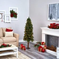 5ft Nearly Natural Pre-Lit Grand Alpine Artificial Christmas Tree Clear Lights -Christmas Trees Sales Store unnamed file 7361