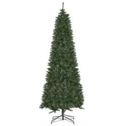 HOMCOM 8 Foot Pine Artificial Christmas Tree, Slim Pencil Xmas Tree with 952 Realistic Branches, Steel Base, Auto Open, Green 7 HOMCOM 8 Foot Pine Artificial Christmas Tree, Slim Pencil Xmas Tree with 952 Realistic Branches, Steel Base, Auto Open, Green -Christmas Trees Sales Store unnamed file 7365