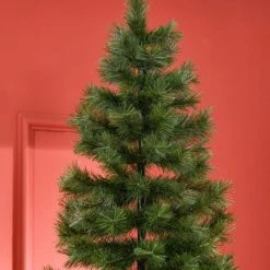 HOMCOM 8 Foot Pine Artificial Christmas Tree, Slim Pencil Xmas Tree with 952 Realistic Branches, Steel Base, Auto Open, Green 9 HOMCOM 8 Foot Pine Artificial Christmas Tree, Slim Pencil Xmas Tree with 952 Realistic Branches, Steel Base, Auto Open, Green -Christmas Trees Sales Store unnamed file 7367