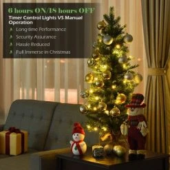 Tangkula 3' Tabletop Christmas Tree Pre-Lit Warm White LED Battery Operated w/ Lights & Timer 12 Tangkula 3' Tabletop Christmas Tree Pre-Lit Warm White LED Battery Operated w/ Lights & Timer -Christmas Trees Sales Store unnamed file 7405