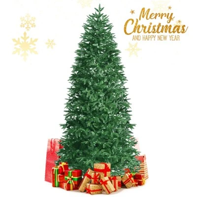Tangkula Pre-Lit Christmas Tree Artificial Xmas Tree W/ Replaceable Dual Color LED Lights 2 Tangkula Pre-Lit Christmas Tree Artificial Xmas Tree W/ Replaceable Dual Color LED Lights - Image 2