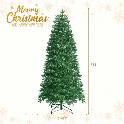Tangkula Pre-Lit Christmas Tree Artificial Xmas Tree W/ Replaceable Dual Color LED Lights 9 Tangkula Pre-Lit Christmas Tree Artificial Xmas Tree W/ Replaceable Dual Color LED Lights - Image 9