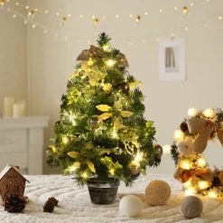 Tangkula 2ft Pre-lit Tabletop Christmas Tree Mini Artificial Evergreen Christmas Tree with Timer & Rich Ornaments 13 Tangkula 2ft Pre-lit Tabletop Christmas Tree Mini Artificial Evergreen Christmas Tree with Timer & Rich Ornaments -Christmas Trees Sales Store unnamed file 7427