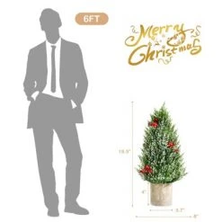 Tangkula 18.5” Realistic Christmas Tree Tabletop Artificial Xmas Tree w/ 170 Snowy Tips 6 Pomegranate Clusters 17 Tangkula 18.5” Realistic Christmas Tree Tabletop Artificial Xmas Tree w/ 170 Snowy Tips 6 Pomegranate Clusters -Christmas Trees Sales Store unnamed file 7457