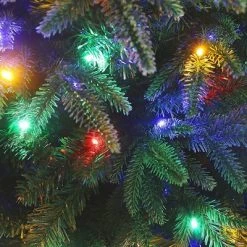 A Holiday Company Holiday Stuff Company 6 Foot Real Feel Forest Fir Slim Prelit Christmas Tree with Dual Color, Warm White, Multicolor LED Lights, and Metal Stand -Christmas Trees Sales Store unnamed file 748