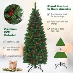 Tangkula Pencil Christmas Tree Hinged Artificial Slim Xmas Tree with Sturdy Metal Stand 16 Tangkula Pencil Christmas Tree Hinged Artificial Slim Xmas Tree with Sturdy Metal Stand -Christmas Trees Sales Store unnamed file 7502