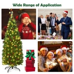 Tangkula Pencil Christmas Tree Hinged Artificial Slim Xmas Tree with Sturdy Metal Stand 17 Tangkula Pencil Christmas Tree Hinged Artificial Slim Xmas Tree with Sturdy Metal Stand -Christmas Trees Sales Store unnamed file 7503