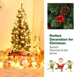 Tangkula Pencil Christmas Tree Hinged Artificial Slim Xmas Tree with Sturdy Metal Stand 18 Tangkula Pencil Christmas Tree Hinged Artificial Slim Xmas Tree with Sturdy Metal Stand -Christmas Trees Sales Store unnamed file 7504