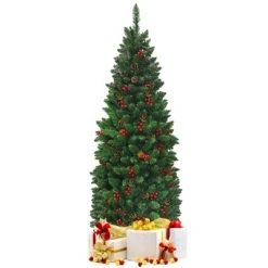 Tangkula Pencil Christmas Tree Hinged Artificial Slim Xmas Tree with Sturdy Metal Stand 21 Tangkula Pencil Christmas Tree Hinged Artificial Slim Xmas Tree with Sturdy Metal Stand -Christmas Trees Sales Store unnamed file 7507